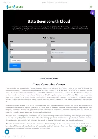 Boost your career with best data science cloud course