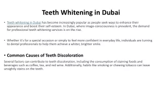 Teeth Whitening in Dubai