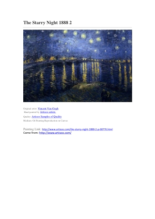 The Starry Night 1888 2