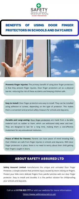 Benefits of Using Door Finger Protectors in Schools and Daycares