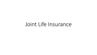 Joint Life Insurance