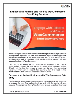 Engage with Reliable and Precise WooCommerce Data Entry Services