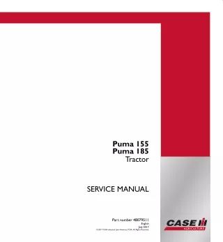 CASE IH Puma 155 Tractor Service Repair Manual