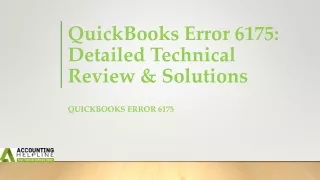 A complete guide about QuickBooks Error 6175