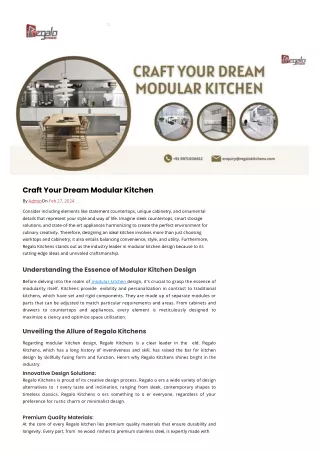 Craft Your Dream Modular Kitchen