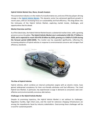 Hybrid Vehicle Market Size, Share, Growth Analysis