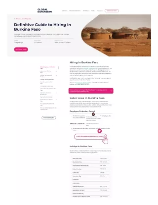 Navigating Hiring in Burkina Faso: A Comprehensive Guide