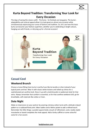 Kurta Beyond Tradition