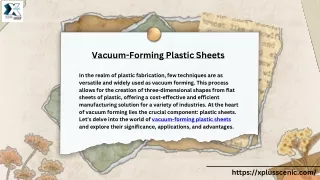 Shaping the Future With Vacuum-Forming Plastic Sheets