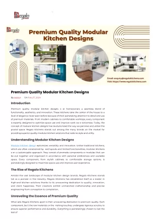 Premium Quality Modular Kitchen Designs