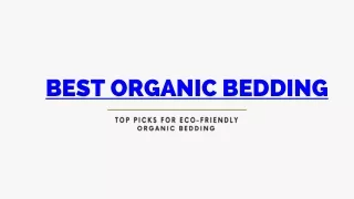 best organic bedding