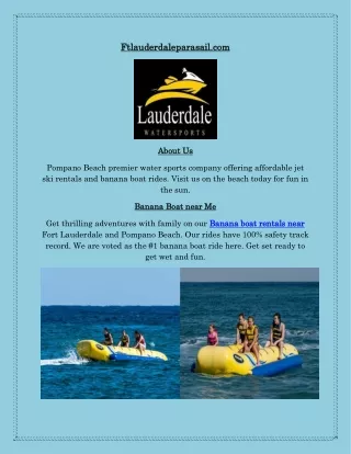 Banana Boat Rentals