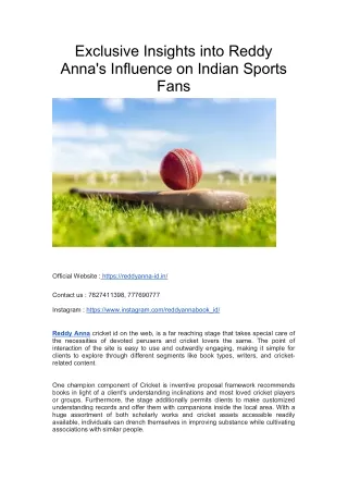 Exclusive Insights into Reddy Anna's Influence on Indian Sports Fans