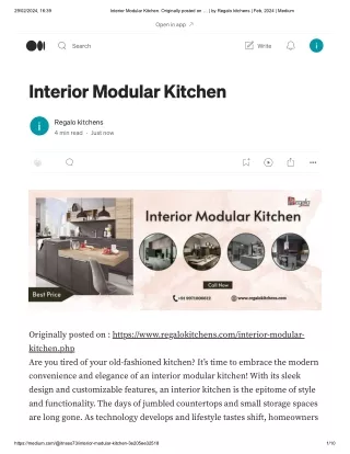 Interior Modular Kitchen