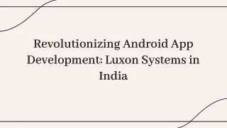 android application development company india