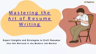Mastering the Art of Resume Writing