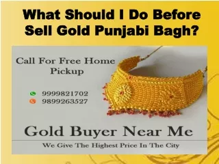 What Should I Do Before Sell Gold Punjabi