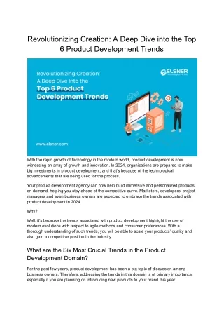 Revolutionizing Creation_ A Deep Dive into the Top 6 Product Development Trends