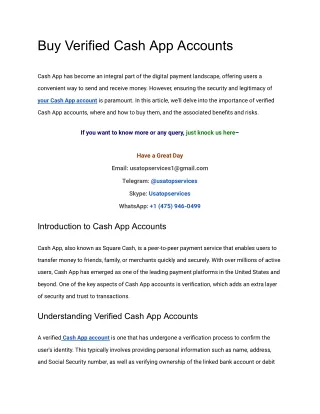 Buy Verified Cash App Accounts