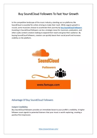 Buy SoundCloud Followers To Fast Your Growth