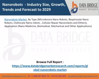 Nanorobots Market - Industry Trends and Forecast to 2029