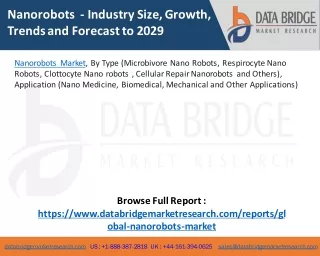 Nanorobots Market - Industry Trends and Forecast to 2029