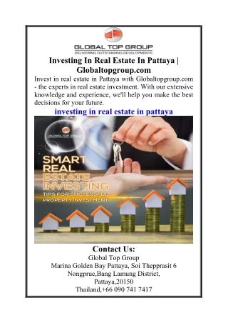 Investing In Real Estate In Pattaya  Globaltopgroup.com