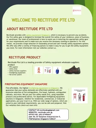 Top- quality Firefighting equipment in Singapore