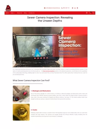 sewer camera inspection revealing the unseen depths