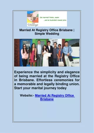 Married At Registry Office Brisbane | Simple Wedding