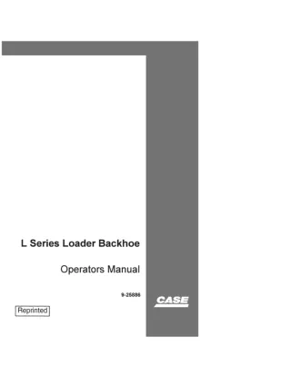 CASE 580 SUPER L LOADER BACKHOES Operator manual