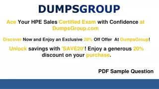 Master the HPE2-W11 Exam with DumpsGroup: Your Ultimate Study Companion