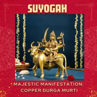 Majestic Manifestation Copper Durga Murti