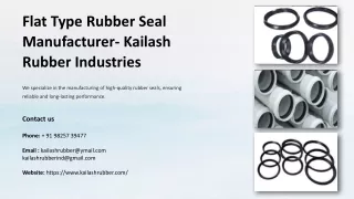 Flat Type Rubber Seal Manufacturer, Best Flat Type Rubber Seal Manufacturer