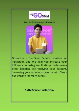 Smm Service Instagram Gosmm in