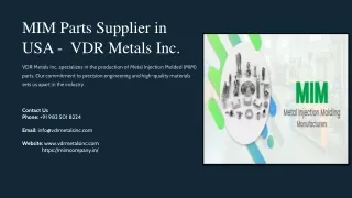 MIM Parts Supplier in USA, Best MIM Parts Supplier in USA