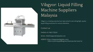 Liquid Filling Machine Suppliers Malaysia, Best Liquid Filling Machine Suppliers