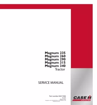 CASE IH Magnum 260 Tractor Service Repair Manual