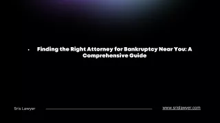 Finding the Right Attorney for Bankruptcy Near You: A Comprehensive Guide