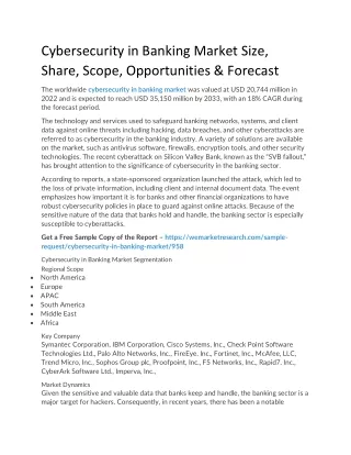 Cybersecurity in Banking Market