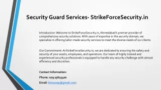 Security Guard Services, Best Security Guard Services Provider