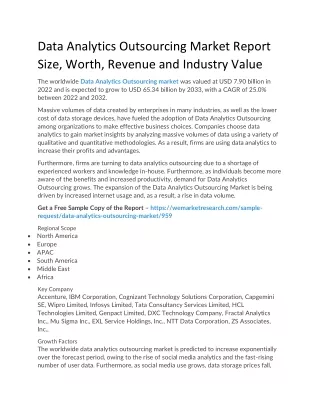 Data Analytics Outsourcing Market