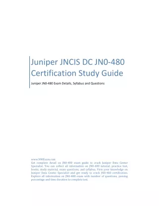 Juniper JNCIS DC JN0-480 Certification Study Guide