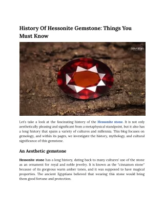 History Of Hessonite Gemstone_ Things You Must Know