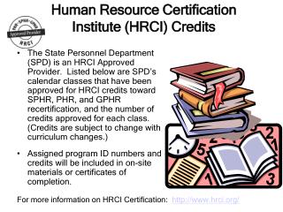 Human Resource Certification Institute (HRCI) Credits