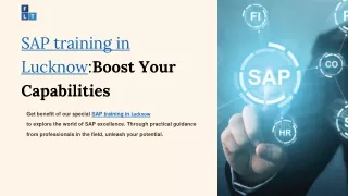 "Skill Building, Fee-Free: SAP Training in Lucknow with the City of Nawabs"