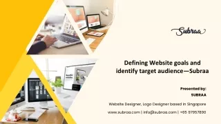 Defining Website goals and identify target audience—Subraa