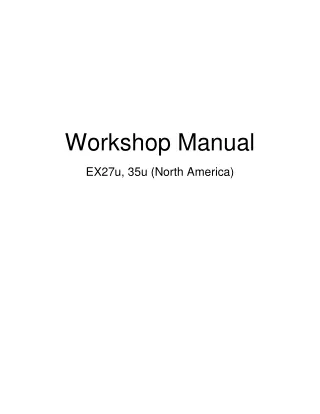 Hitachi EX27U Mini Excavator Service Repair Manual