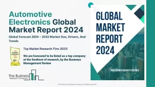 Automotive Electronics Market Growth, Latest Trends, Share Analysis, Report 2033