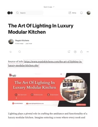 The Art Of Lighting In Luxury Modular Kitchen